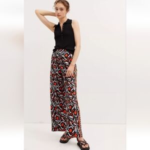 Anthropologie Breezy Straight Pants Graphic Print